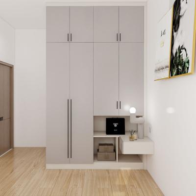 China Modern Simple Custom Made Swing Door Furniture Solid Wood Wardrobe Locker Bedroom Furniture for sale