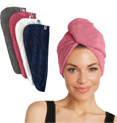 China QUICK DRY Super Absorbent Hair Wrap Super Absorbent Microfiber Quick Dry Hair Turban Towels For Women Hair Accessories for sale