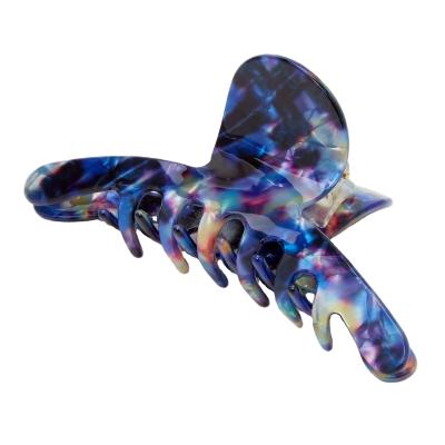 China Fashion 9CM Colorful Turtle Shell Acetate Acrylic Hair Clip Claws Strong Women Hair Accessories Claw Clips for sale