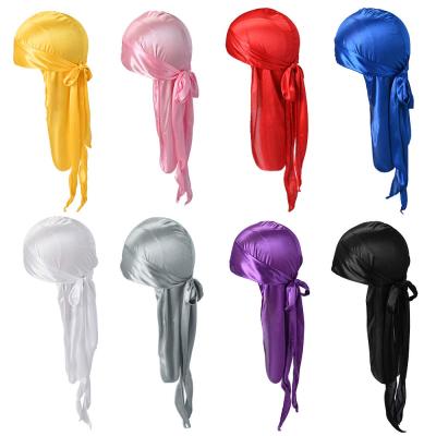 China Fashionable Durags Fanshion Du Rag Durag Customs Two-Tone Print Pattern Cashew Amoeba Pattern Durags Hesitate Hat for sale