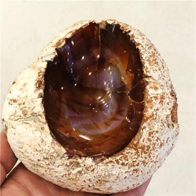 China Europe hot sale natural hand carved raw agate crystal bowl ashtray personalized in crystal crafts for sale