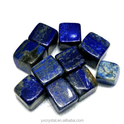 China China polished tumble lapis lazuli crystal cube in blue natural stone healing for home decoration for sale