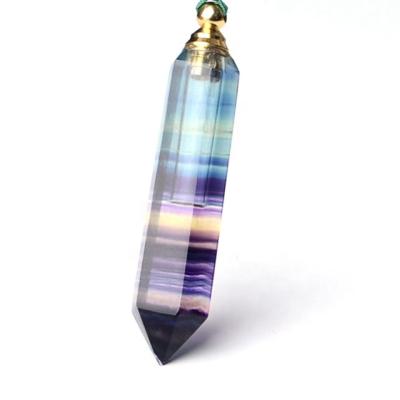 China China wholesale high quality natural fluorite rainbow customization essence crystal perfume bottle for business gifts for sale