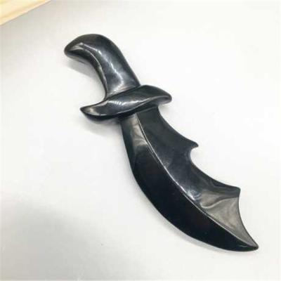 China Europe Hot Selling Obsidian Crystal Opens Folk Crafts Sword Polished Healing Crystal Dagger For Souvenir Decoration for sale