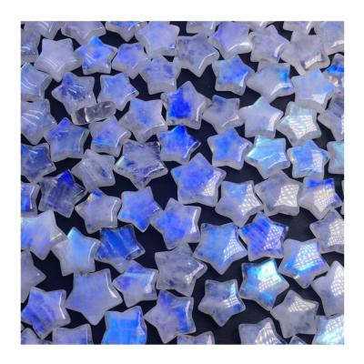 China China High Quality White Blue Moonstone Jewelry Necklace Making Natural Moonstone Loose Gemstone Crystal Star for sale