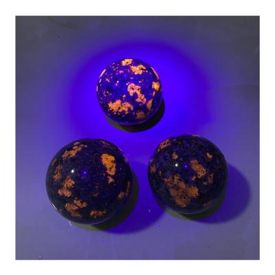 China China Natural Loose Gemstone Flame Stone Crystal Sphere Open Polished Flame Stone Crystal Ball For Decoration for sale