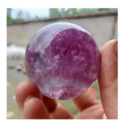 China High Quality Polished Crystal Pink Rainbow Fluorite China Quartz Fluorite Balls Natural Healing Balls For Decoration for sale