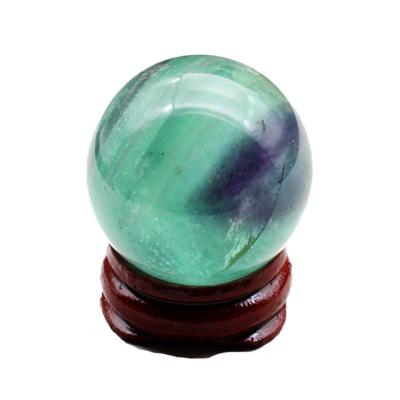 China China Wholesale Natural Green and Purple Stone Spheres Fluorite Healing Crystal Balls for Decoration for sale