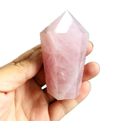 China China New Product Rose Quartz Stone Rose Point Natural Crystal Towers Rose Quartz Tower For Healing for sale