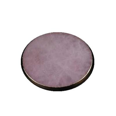 China Europe Selling Crystal Coaster Rounding HOT Beverage Coasters Rose Quartz Slices Slabs Tea Cup Pad for sale