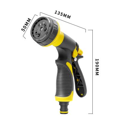 China Garden Shower 8 Models Spray Hose Nozzle Water Hose Nozzle Sprayer Gardening Watering Tool for sale