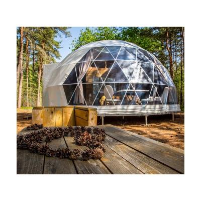 China Luxury Long Life Geodesic Dome Glamping Tent for Outdoor with Sunlight Windows for sale