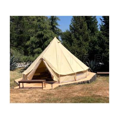 China Straight Tie Type 3m 4m 5m Bell Tent Canvas Glamping Tents Factory Manufacturer for sale