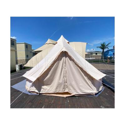 China Straight Tying Type Luxury Yurt Canvas Bell Tent Glamping Tents For Outdoor Camping for sale