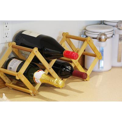 China Sustainable wine bottle rack saves space bamboo fancy wine racks  Regular Mouth Canning Lids  Wine Rack with Large Opening for sale