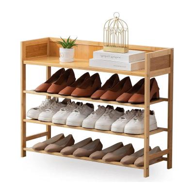 China Adjustable (height) 4 Storey Shoe Rack Storage Cube Shoe Storage Rack Chic Shoe Rack for sale