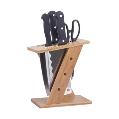 China Sustainable Universal Bamboo Knife Block,  Wood Knives Holder Storage Stand,  Knives Organizer for kitchen  Bamboo Knife Storage Rack for sale