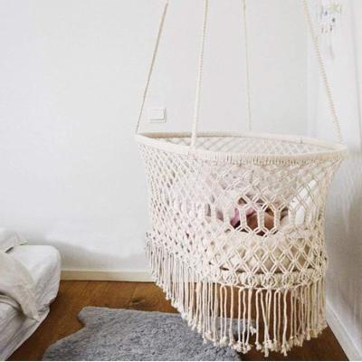 China Contemporary Woven Baby Hammock Cradle Swing Bed Newborn Hanging Basket White Carry 0-6months for sale