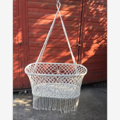 China Contemporary Indoor Outdoor Cotton Rope Swing Macrame Cradle Baby Chair Hammock Chair Swing Chairs for sale