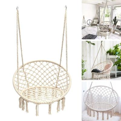 China Handmade Outdoor Nordic Adult Swing Chair Hammock Contemporary Cotton Rope Bed Knitted Indoor Hammock Chair for sale