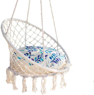 China Contemporary Nordic Hammock Chair Cotton Rope Handmade Knitted Indoor Indoor Outdoor Kids Swing Push Up Chair Adult Swinging Hanging Hammock for sale