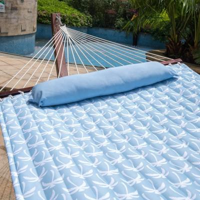 China Contemporary High Quality Outdoor Bed With Wooden Stick And Pillow Quilted Hammock Swing for sale