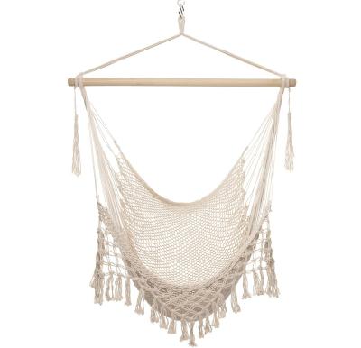 China Contemporary Net Woven Amazon Rope Macrame Garden Swing Chair Hammock Swing Chair For Indoor Or Outdoor for sale