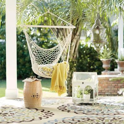 China Contemporary Cotton Mesh Woven Hanging Chair Swing Chair Kit Knitted Hammock Swing Chair for sale