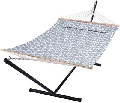 China Contemporary Quilted Fabric Hammock Perfect for Outdoor Yard Beach Patio Canvas Hammock Amazon Double Hammock Swing for sale