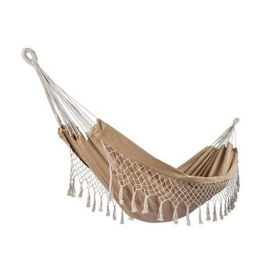 China Traditional Swing Outdoor& Indoor Hammock Chair Swing Handmade Cotton Fabric Hammock for sale