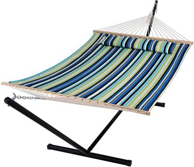 China Amazon Double Hammock Contemporary Swing Quilted Fabric Hammock Perfect for Outdoor Yard Beach Patio Outdoor Canvas Hammock for sale