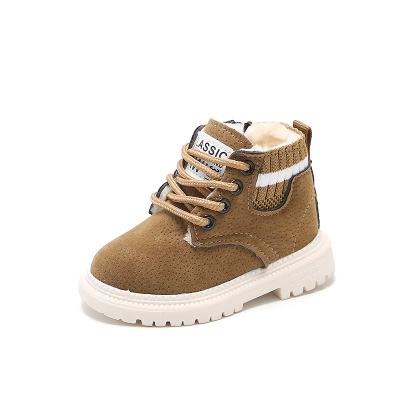 China Autumn Winter Infant Toddler Boots Rubber Girls Boys Baby Kids Shoes Martin Boots Booties Non-slip Warm Plush Baby Outdoor Boots for sale