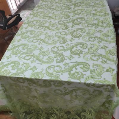 China Plain Matt Satin Heavy Duty 100% Polyester Embroidery Satin Tablecloth For Hotel Home for sale