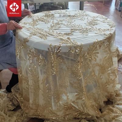 China Modern Round Tablecloths Embroidery Sequin 132