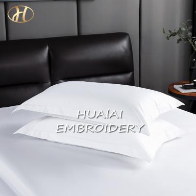 China Viable Wholesale Customize 100% White Silk Cotton Tribute Pillow Cover Case For Home Hotel Hospital for sale