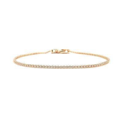 China FASHIONABLE Classic Zircon Plated Rose Gold Tennis Bracelet for sale