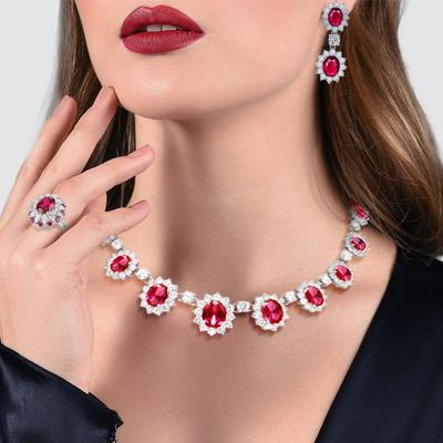 China CLASSIC Hot Selling Top Quality Royal Zircon Inspired Necklace,Trendy Fashion CZ Necklace,Jewelry For Women Men Kids for sale