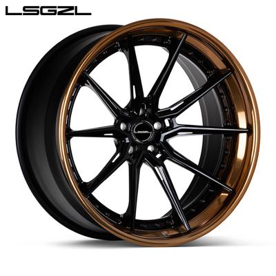 China Aluminum LSGZL 18x9 20x10 21x11.5 5x114.3 20 Inch New Aftermarket 2 Piece Aluminum Alloy Wheels Rims for sale