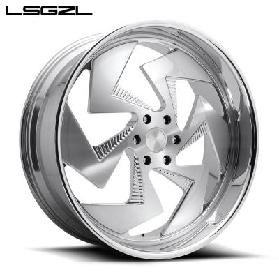 China Aluminum LSGZL Customized Various Sizes Aluminum Alloy Car Wheels for sale