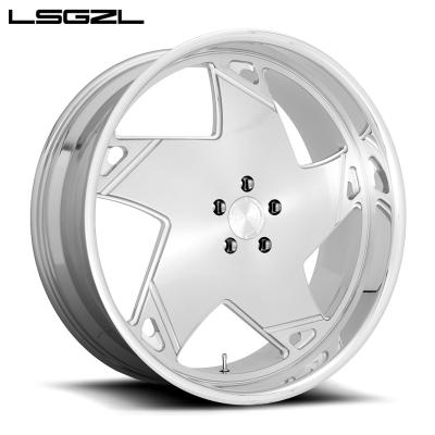 China LSGZL ALLOY Auto Forged Auto Wheel Alloy Silver Aluminum Alloy Wheel 18 19 20 21 22 23 24 Types Inch Fit Size Alloy Wheel for sale