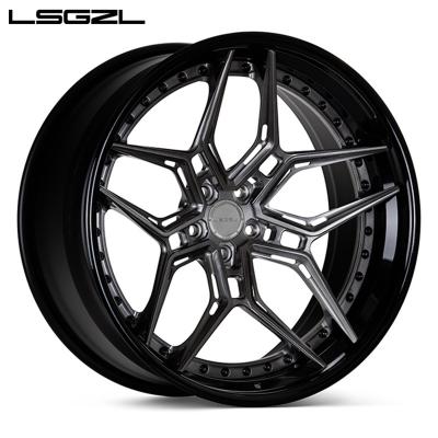 China LSGZL Aluminum 19 Inch 20 Inch Hyper Face Touring Car Silver Milling Aluminum Rims Alloy Wheel for sale