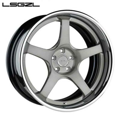 China LSGZL New Design 5x114.3 Aluminum Car Offset Car Wheels Silver Alloy Wheels 20x8.5 for sale