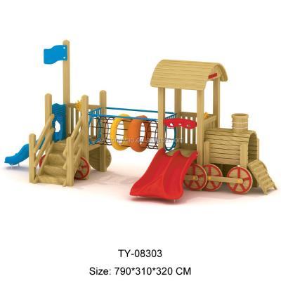 China LLDPE Used Wooden Outdoor Backyard Playsets for sale