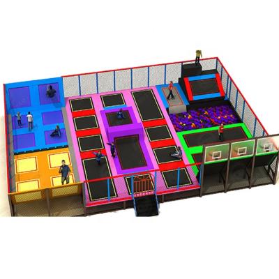 China Steel+Crazy Customized Indoor EPE+PVC Leisure Bounce Trampoline Kids Play Park For Sale for sale