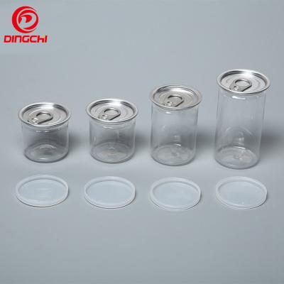 China Food Snack Beverage PET Bottle With Easy Open End Plastic Jar For Bean Chip for sale