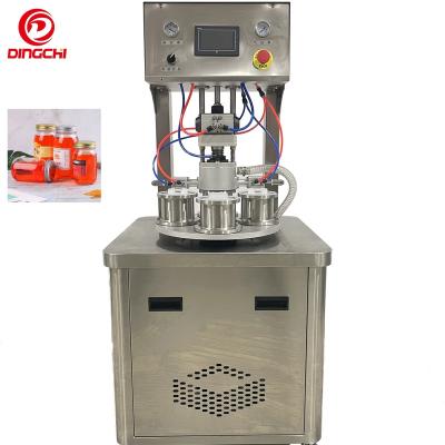 China Food Jar Semi Automatic Round Glass Vacuum Capping Machine Manual Tightening Closing Capper for sale