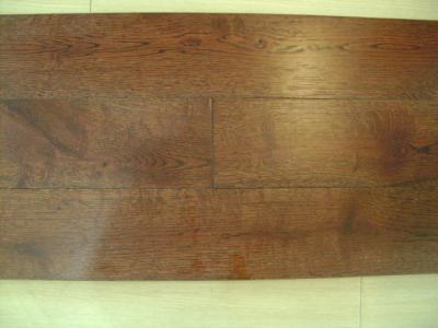 China Oak  Solid Flooring brushed, and walnut color for sale