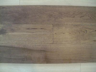 China Oak Solid Flooring brushed, and Grey Grian color for sale