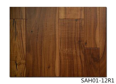 China small leaf Acacia Handscraped, UV lacquer, HDF engineered flooring, 3-layer, UV lacquer for sale