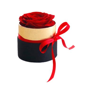 China Mini Size, Bucket Roses Preserved Rose Boxes Hug Flowers Flower RoundArrangement-Single-Rose Flower Box for sale